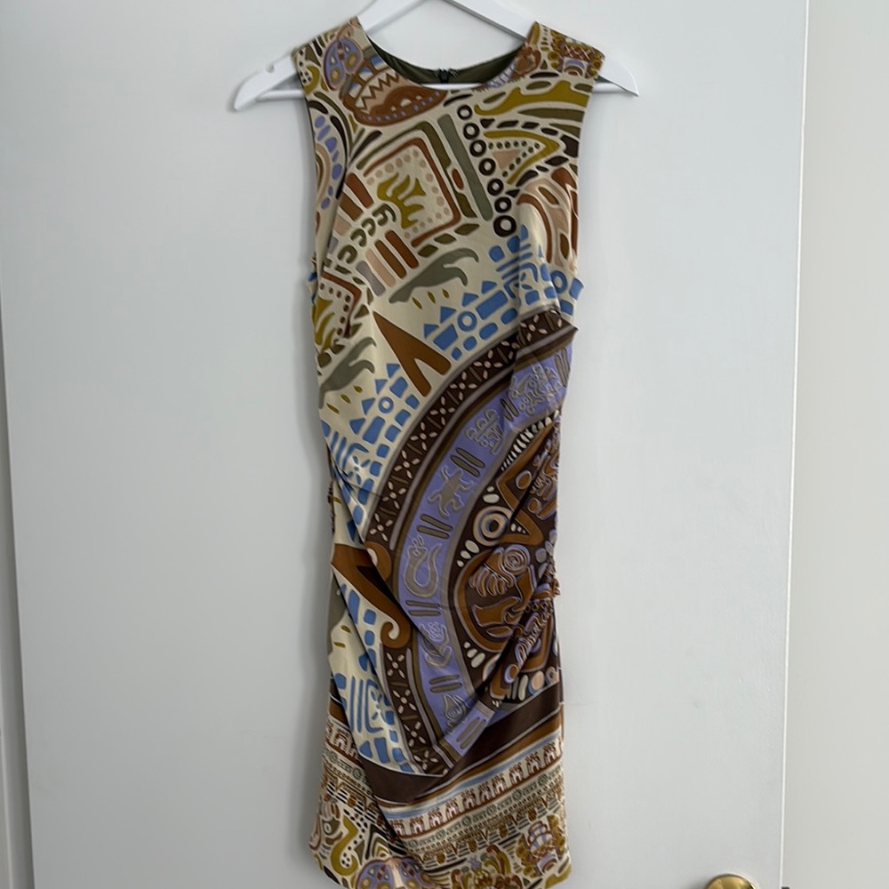 Patterned Sleeveless Dress
